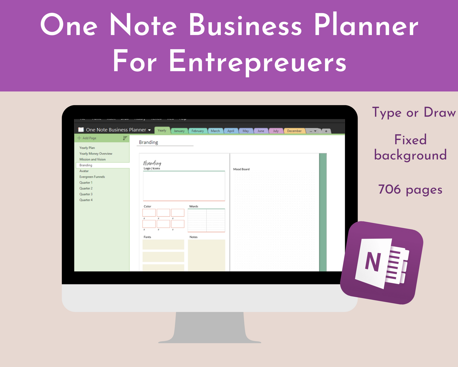 OneNote Business Planner Template