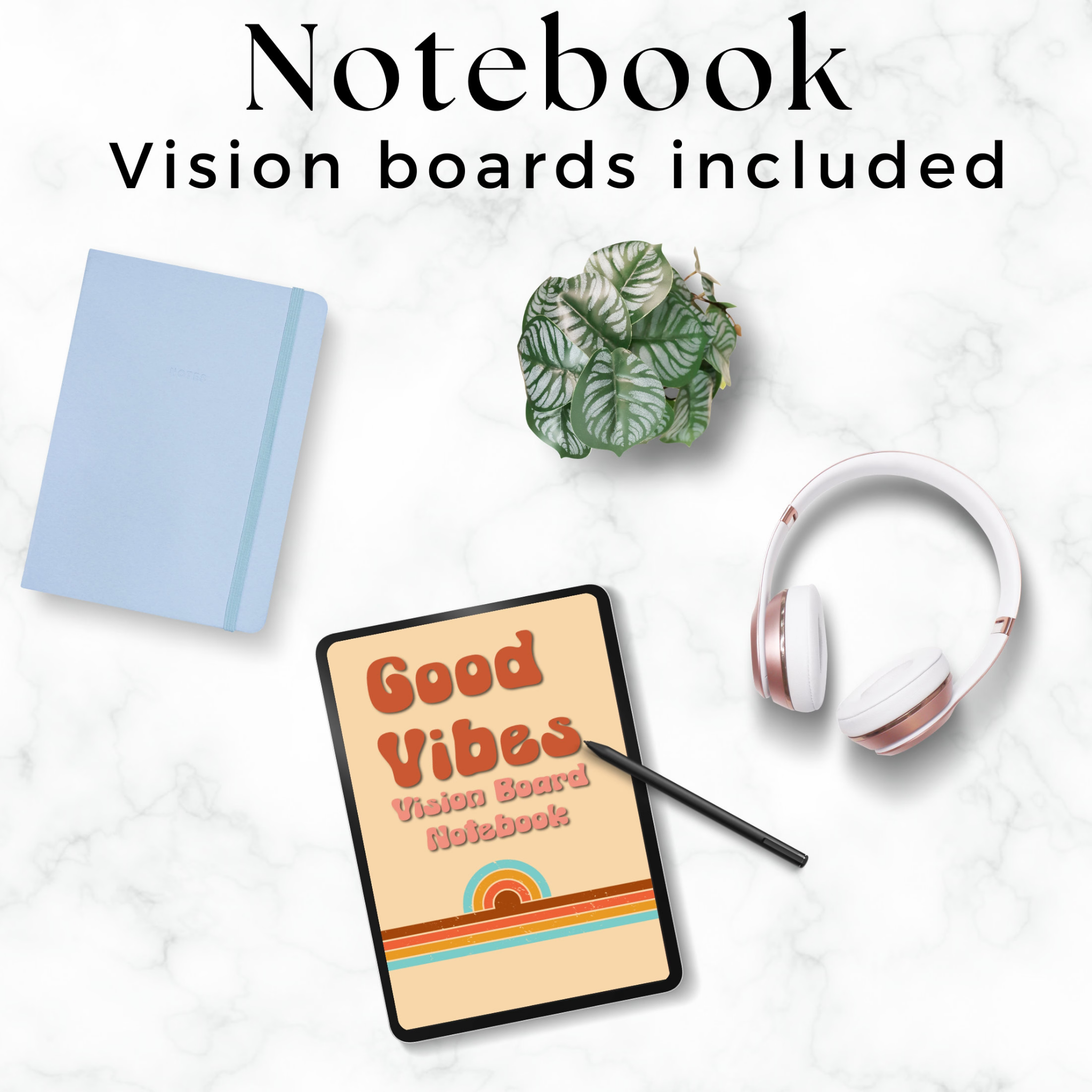 Good Vibes Digital Planner Bundle Mockup