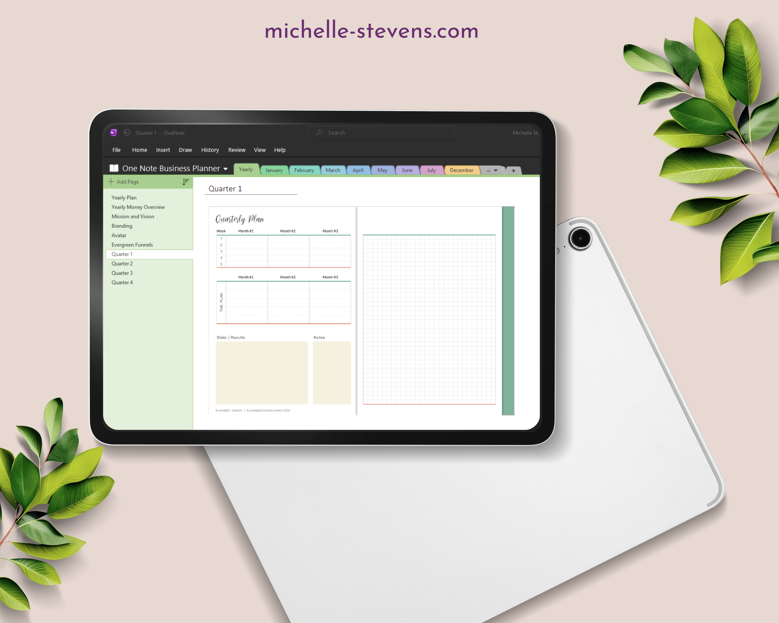 OneNote Business Planner Template