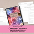 Content Creator Digital Planner, Alcohol Ink Mockup