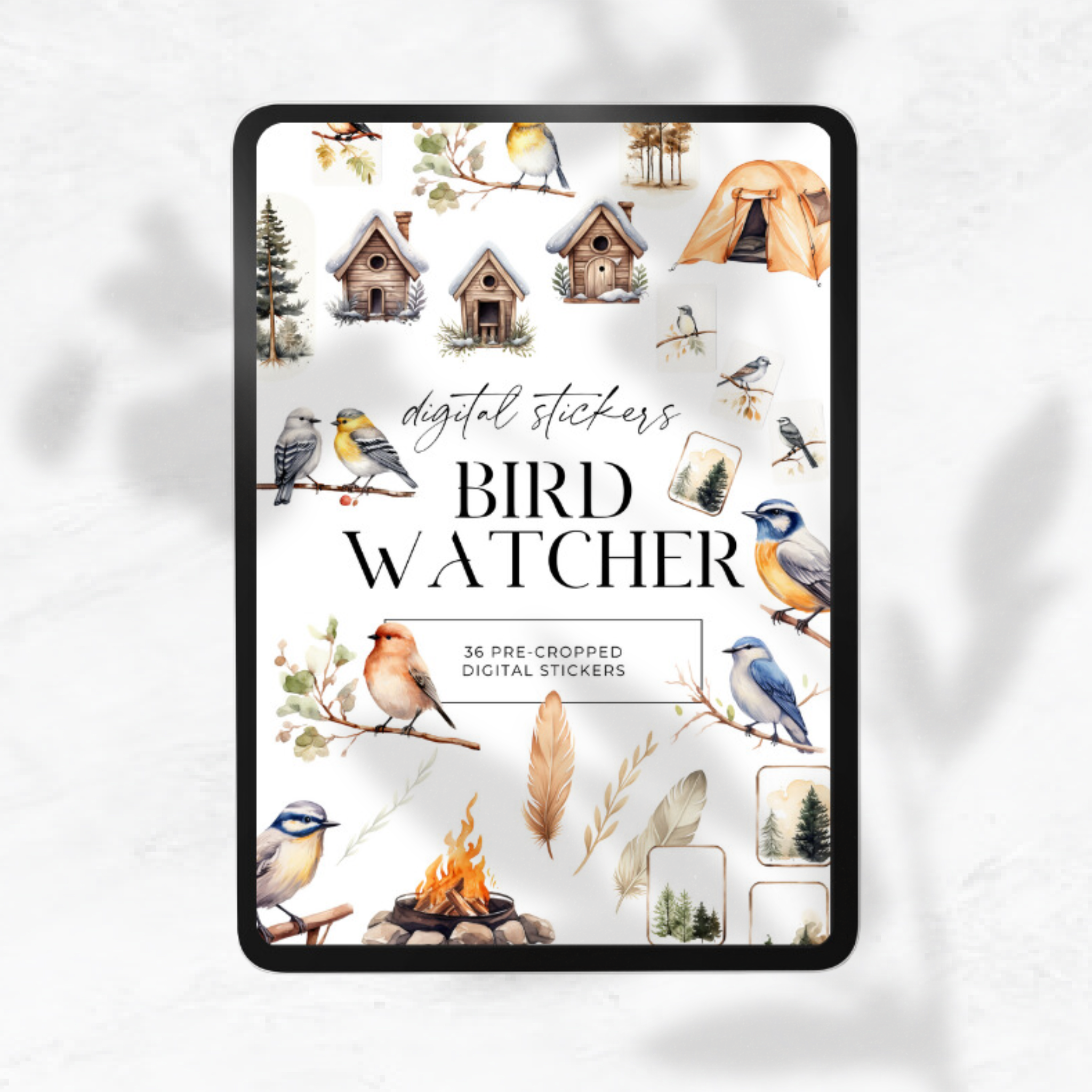 Digital Planner Stickers - Bird Watching